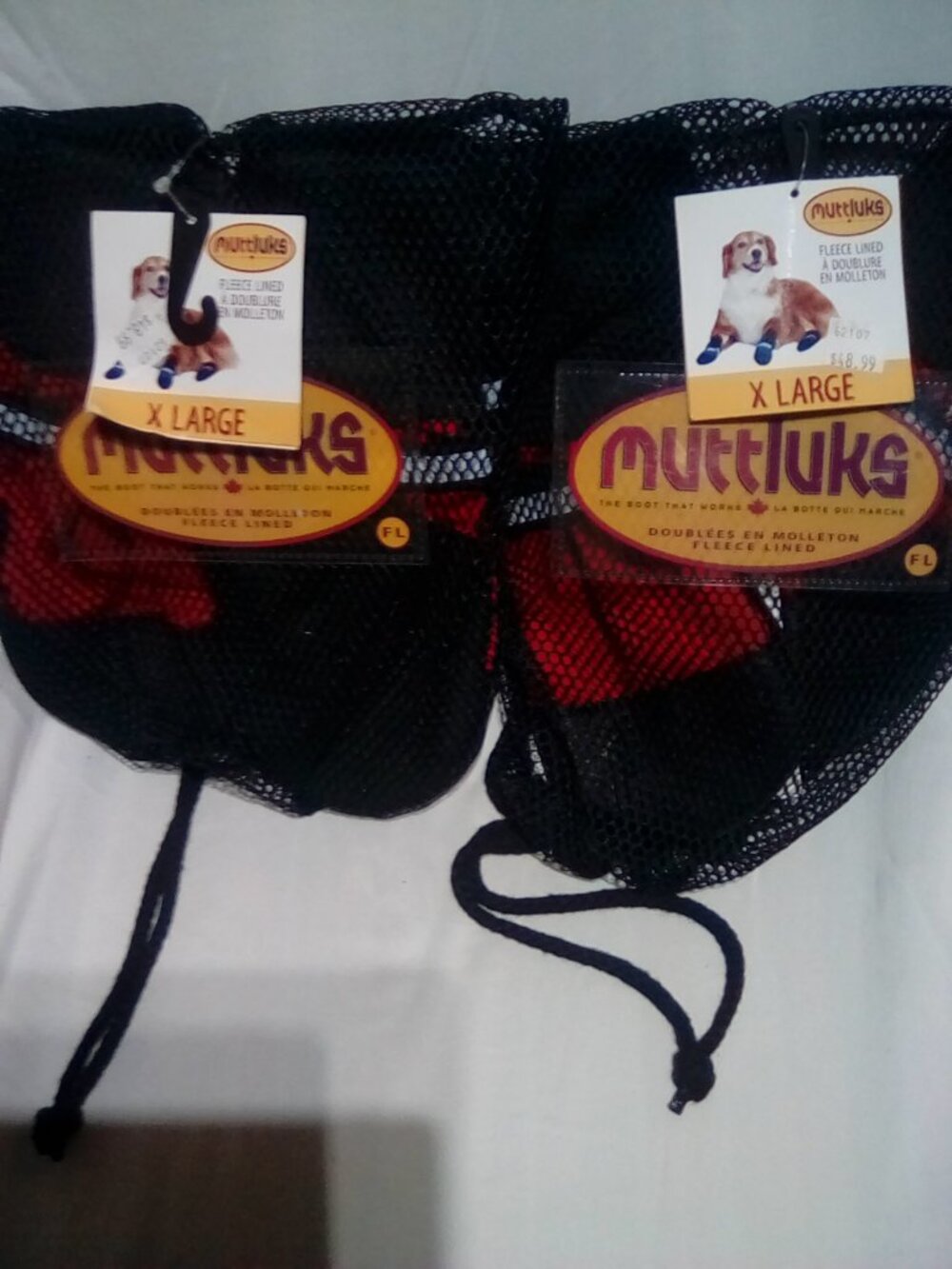 Mutt luksXLfleece lined dog snow boots